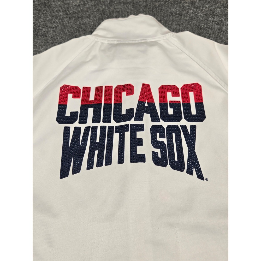 Chicago White Sox G-III Women's XL Rhinestone Bling Full Zip Track Jacket MLB